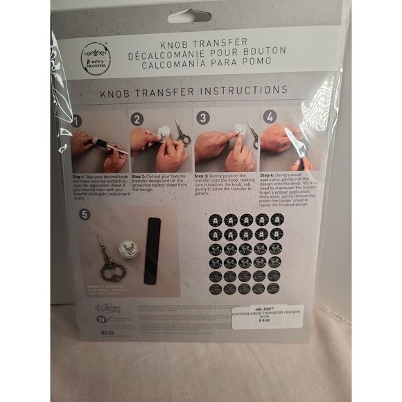 NEW Redesign by Prima Redesign Knob Transfer - French Noir Black - Picture 5 of 5